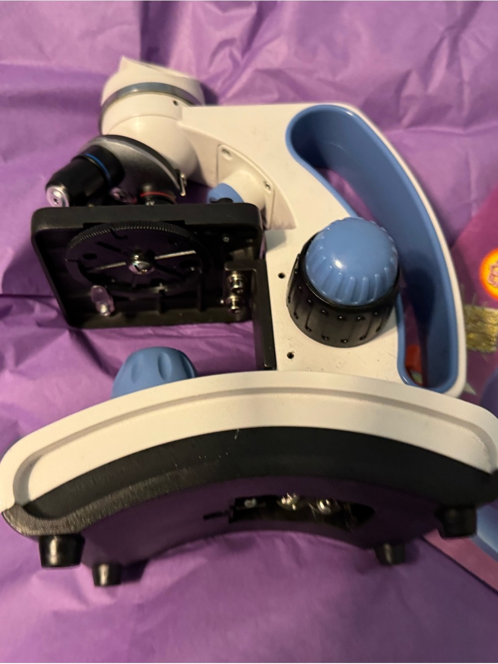 🔬AmScope Kids Beginner LED Microscope +Usborne World of Microscope Book Like New